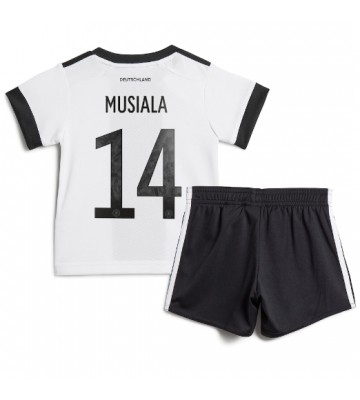 Lacne Dětský Futbalové dres Nemecko Jamal Musiala #14 MS 2022 Krátky Rukáv - Domáci (+ trenírky)